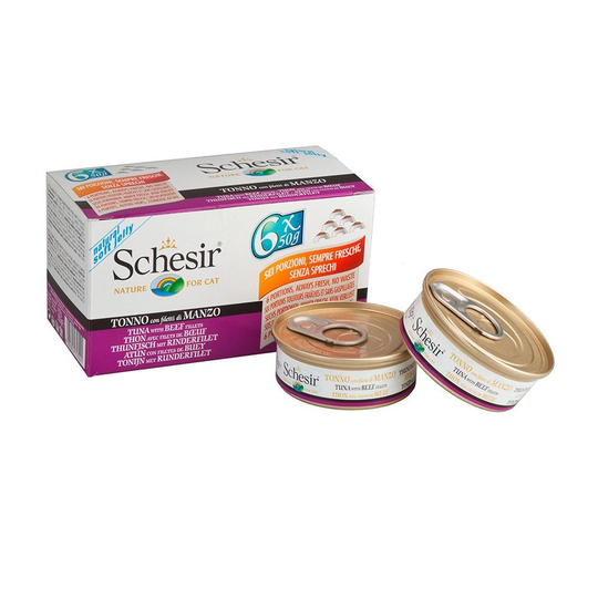 Schesir Adult Multipack Biff i Gelé 6 x 50 g