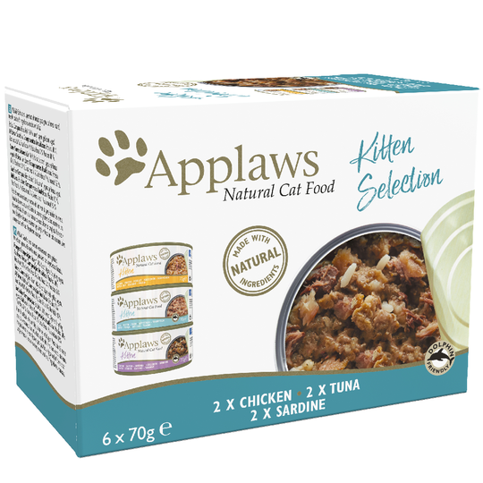 Ekonomipack: Applaws Kitten kattmat 24 x 70 g - Blandpack: 3 sorter