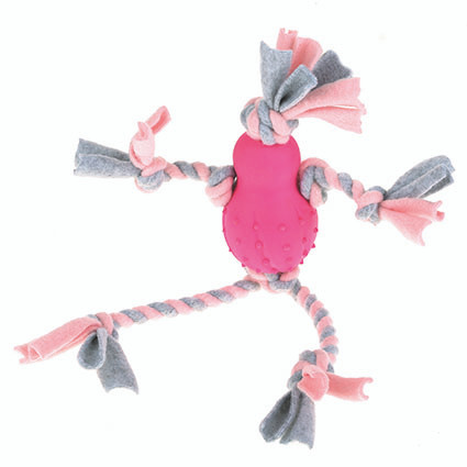 Fleeceleksak med gummikropp - Rosa