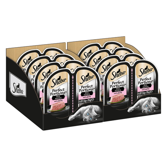 Ekonomipack: Sheba Perfect Portions Mix 64 x 37,5 g - Noble Paté Lax