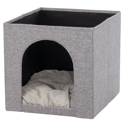 Kattgrotta Ella för IKEA hylla Grå