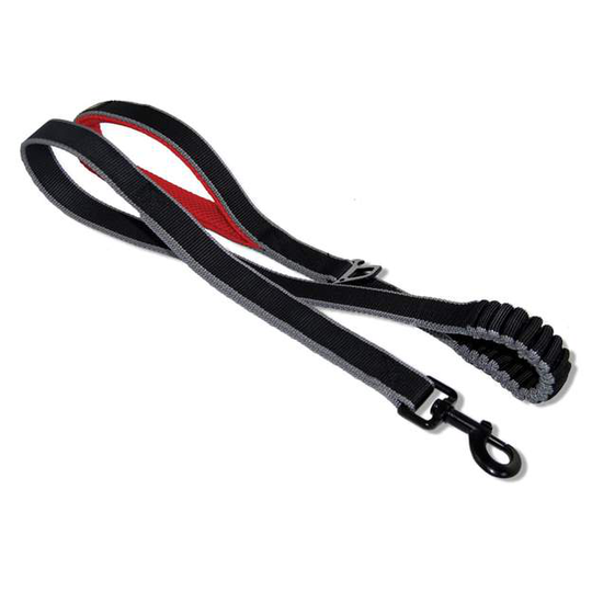 Kurgo Springback Koppel - Svart/Röd - 122cm/48in