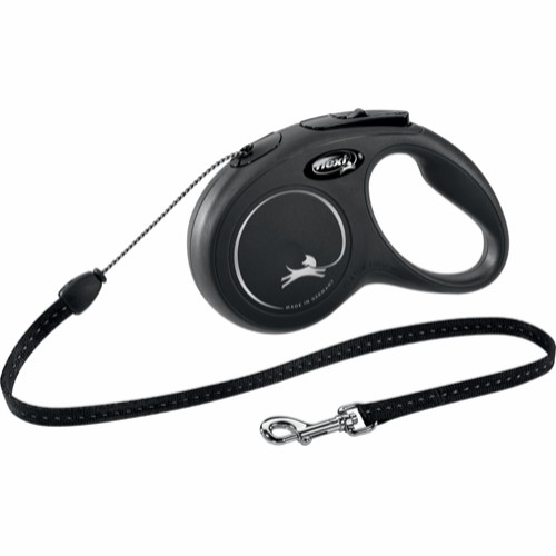 Flexi New Classic S, 8M - max 12 kg (Svart)