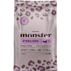 Kattmat Monster Cat Original Sterilized Chicken/Turkey 2 kg