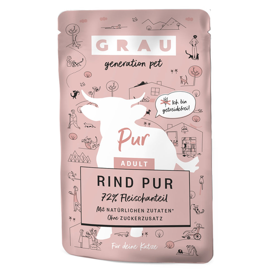 Ekonomipack: GRAU Gourmet Happen 32 x 125 g - Nötkött pur