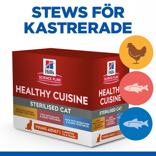 Hill's Science Plan Feline Adult Sterilised Healthy Cuisine Mixed Stews 12x80 g