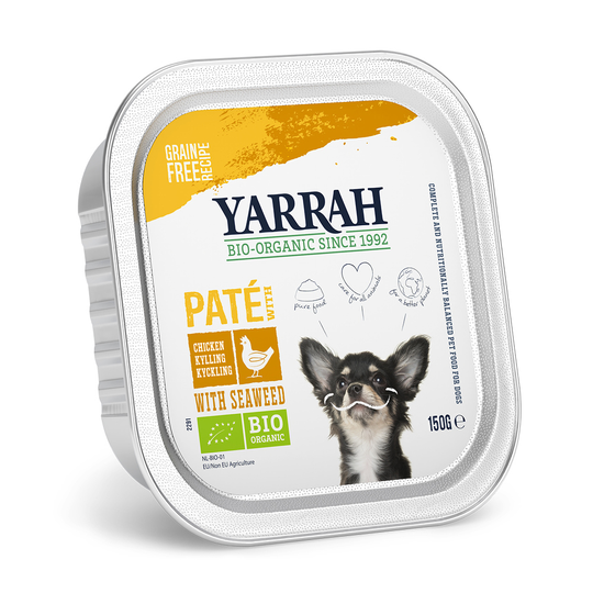 Yarrah Organic Paté - Eko-kyckling med eko-alger 12 x 150 g