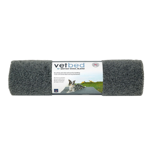 Vetbed® Britisk ullblandning, mörkgrå - L 100 x B 75 cm