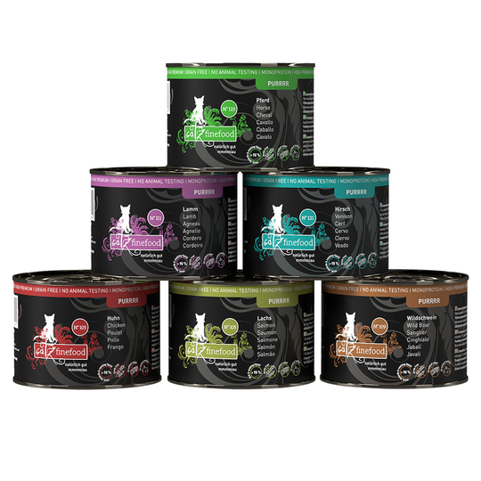Ekonomipack: catz finefood Purrrr 12 x 200 g - Mix II (6 sorter)