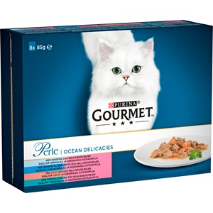 Kattmat Gourmet Perle Menybox Fisk, 8 x 85 g