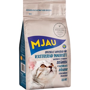 Kattmat Mjau Kastrerad innekatt, 2,8 kg