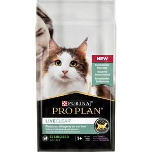 Kattmat Purina Pro Plan Liveclear Sterilised Adult Turkey, 1,4 kg