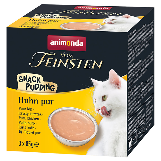 Animonda Vom Feinsten Cat Snack Pudding - 3 x 85 g Kyckling pur