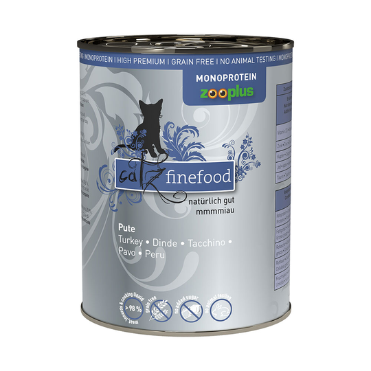 catz finefood Monoprotein zooplus 6 x 400 g - Kalkon