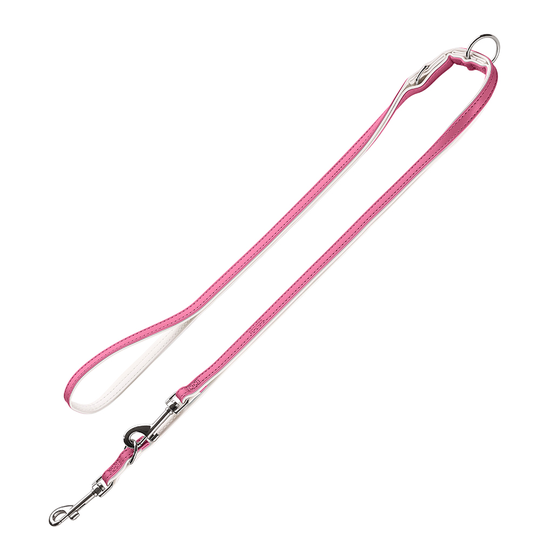 HUNTER Modern Art justerbart koppel, pink/vitt - 200 cm långt, 11 mm brett