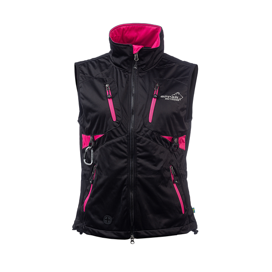Arrak Outdoor Acadia Softshell Väst - Svart/Rosa (S)