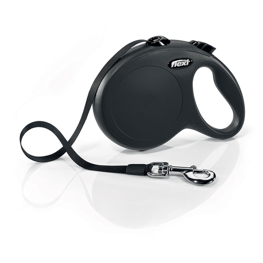Flexi New Classic L Hundkoppel 5 m/50 kg (Svart)