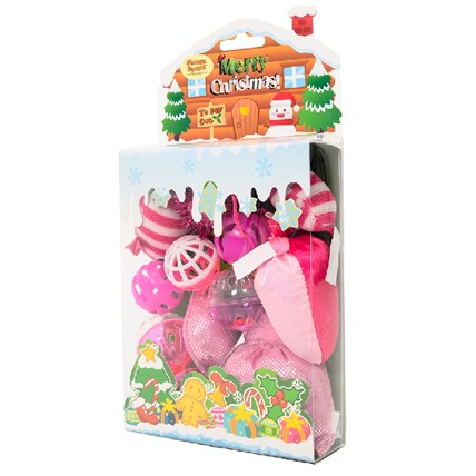 Kattleksak Julpaket Rosa
