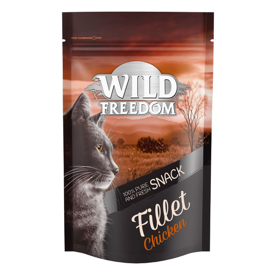 Extra lågt prova-på-pris! Wild Freedom Freeze-Dried Snacks kattgodis - Filets Kyckling 100 g