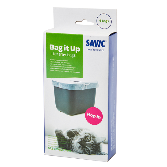 Savic Hop In kattlåda med tak - Bag it Up Litter Tray Bags - Hop In 1 x 6 st