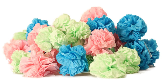 Kattleksak pom-pom boll