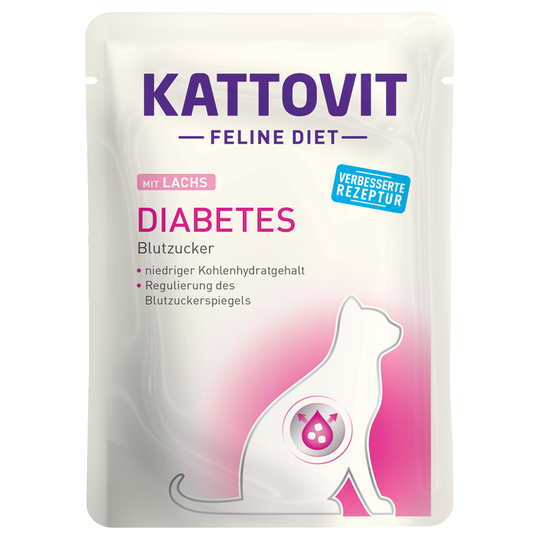Kattovit Diabetes / Weight Pouch 24 x 85 g Lax