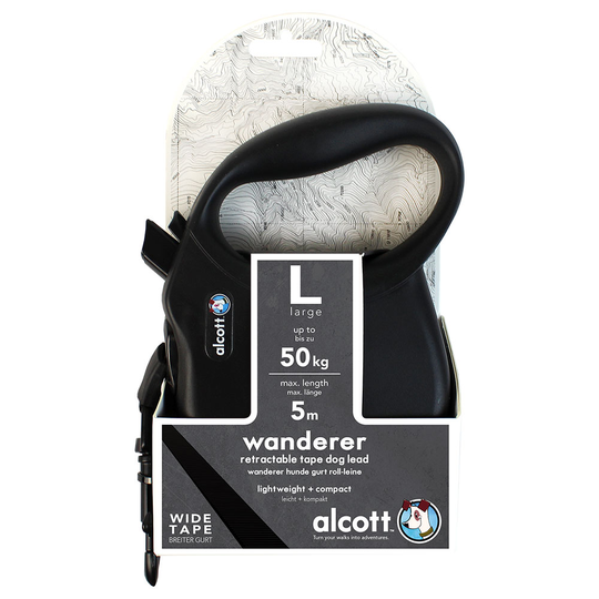 alcott Wanderer rullkoppel, svart - L upp till 50 kg