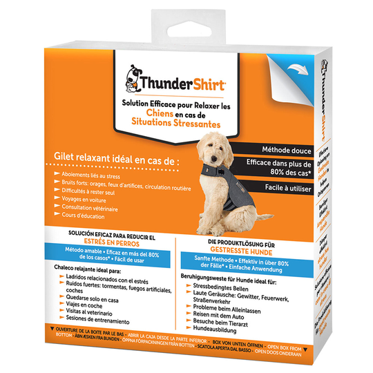 ThunderShirt® lugnande väst, grå - Stl. XL