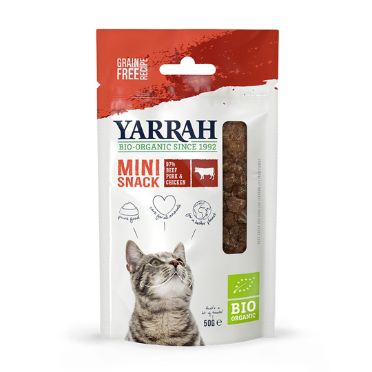 Yarrah Organic Mini Snack för katter - 50 g
