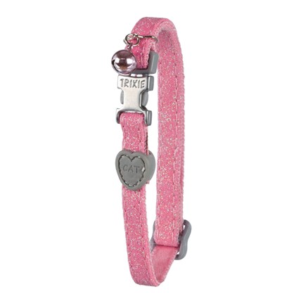Katthalsband Glitter med hjärta Rosa