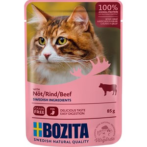 Kattmat Bozita Bitar i gelé Nöt, 85 g