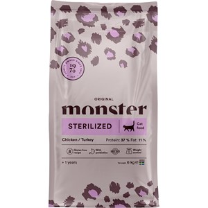 Kattmat Monster Cat Original Sterilized Chicken/Turkey 6 kg