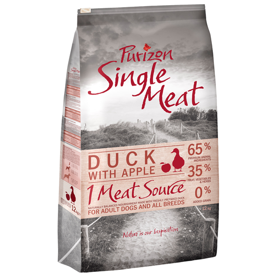 Purizon Single Meat Adult Duck & Apple - spannmålsfritt - 300 g