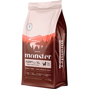 Hundfoder Monster Dog Original Puppy L/XL Chicken/Turkey, 12 kg
