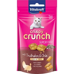 Kattgodis Vitakraft Crispy Crunch Kalkon Chia, 60 g