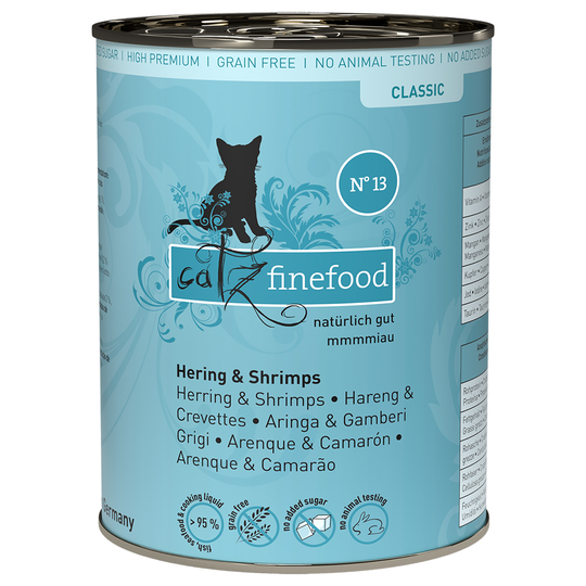 Ekonomipack: catz finefood på burk 24 x 400 g - Sill & räkor