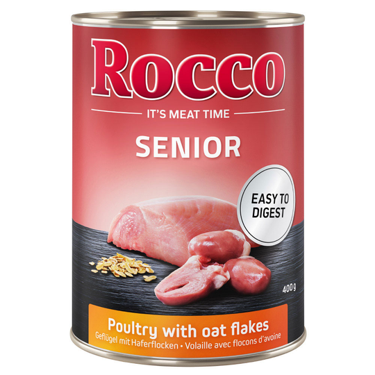 Rocco Senior 12 x 400 g - Fjäderfä & havregryn