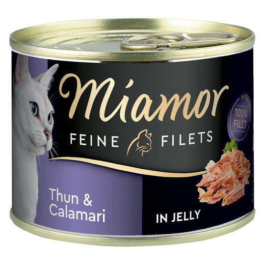Miamor Fine Filets 6 x 185 g - Tonfisk & calamari i gelé