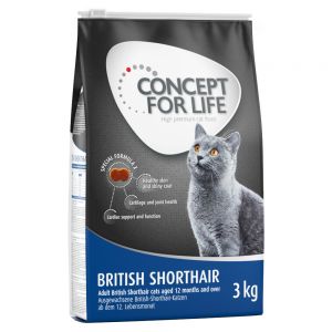 Concept for Life British Shorthair Adult - förbättrad formel! - Ekonomipack: 3 x 3 kg