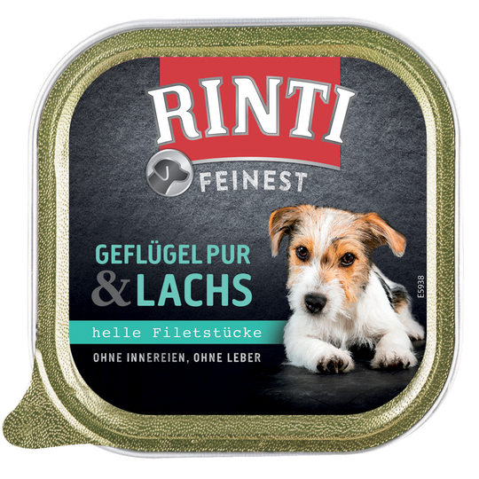 9 + 2 på köpet! 11 x 150 g RINTI Finest portionsformar - Fjäderfä & lax