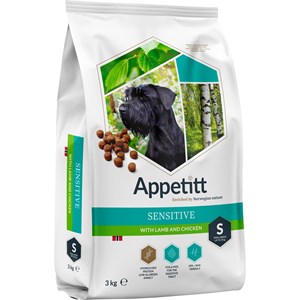 Hundfoder Appetitt Sensitive Lamb and Chicken S 3 kg