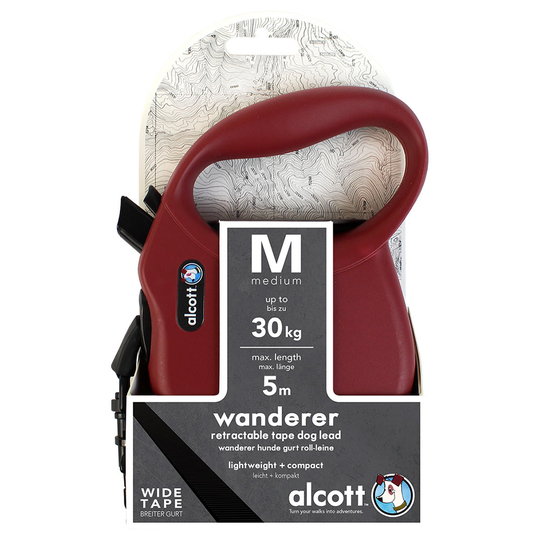 alcott Wanderer rullkoppel, rött - M upp till 30 kg
