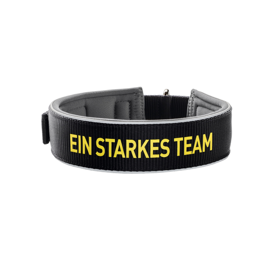 HUNTER Neopren Reflect BVB halsband - Stl. 45/S-M: 34 - 41 cm halsomfång, B 45 mm