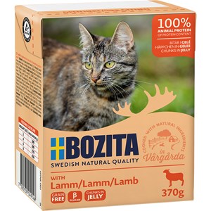 Kattmat Bozita Bitar i gelé med lamm, 370 g