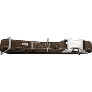 Hundhalsband Hunter Hunting Alu-Strong, Brun L 45-65 cm