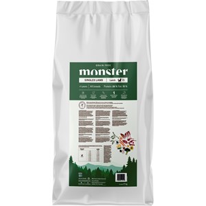 Hundfoder Monster Dog Grain Free Singles Lamb All Breed, 17 kg