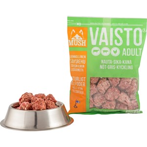 Hundfoder Mush Vaisto Nöt-gris-kyckling, 0,8 kg
