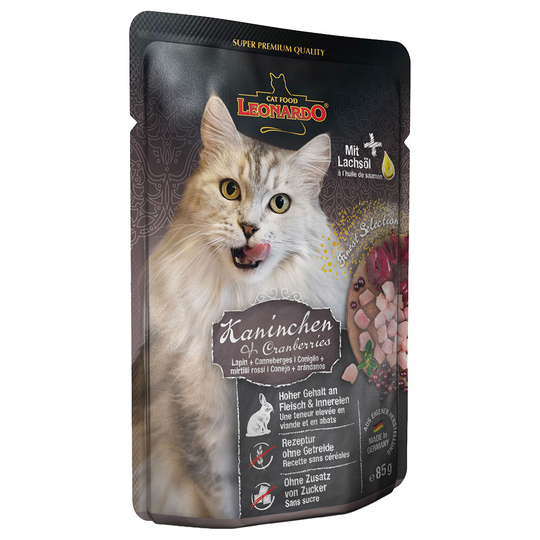 Leonardo Finest Selection Pouch 16 x 85 g Rabbit & Cranberries