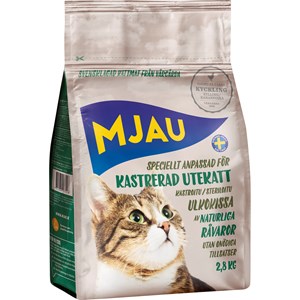 Kattmat Mjau Kastrerad utekatt, 2,8 kg