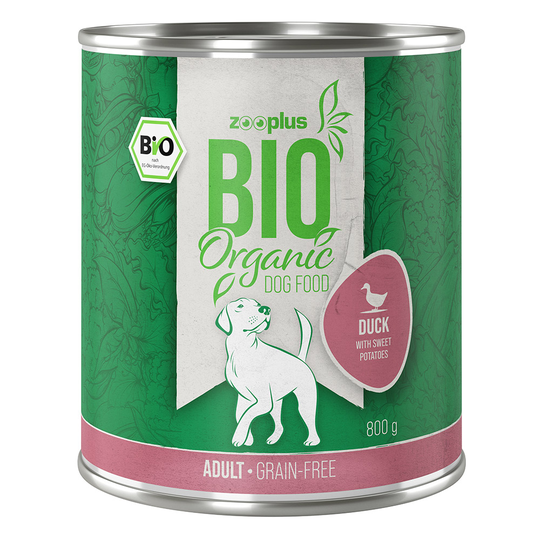 Ekonomipack: zooplus Bio 12 x 800 g - Eko-anka med eko-sötpotatis